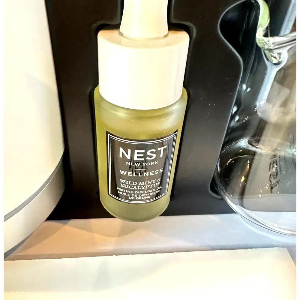 NEST New York Wellness Diffuser Wild Mint & Eucalyptus Oil Gift Set NIB